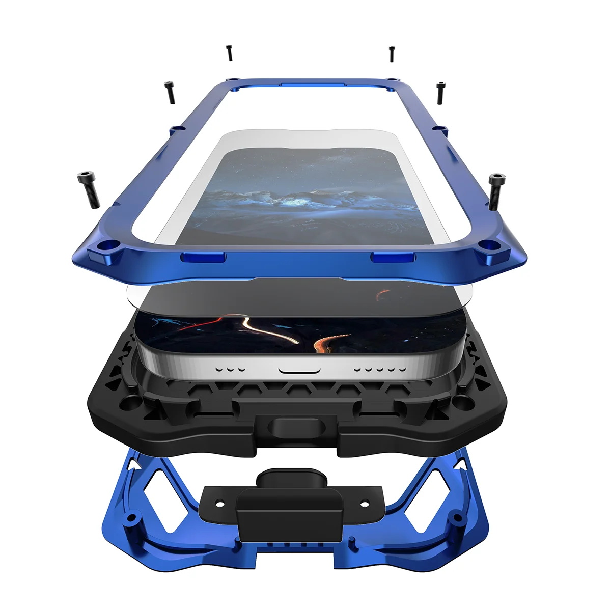 Buy Military Grade Magnetic Case for Google Pixel Series, Full-Body Armor with Screen Protector, 360° Rotatable Kickstand & Lens Guard - Drake at Caseles-Google Pixel 10 Pro XL, Black