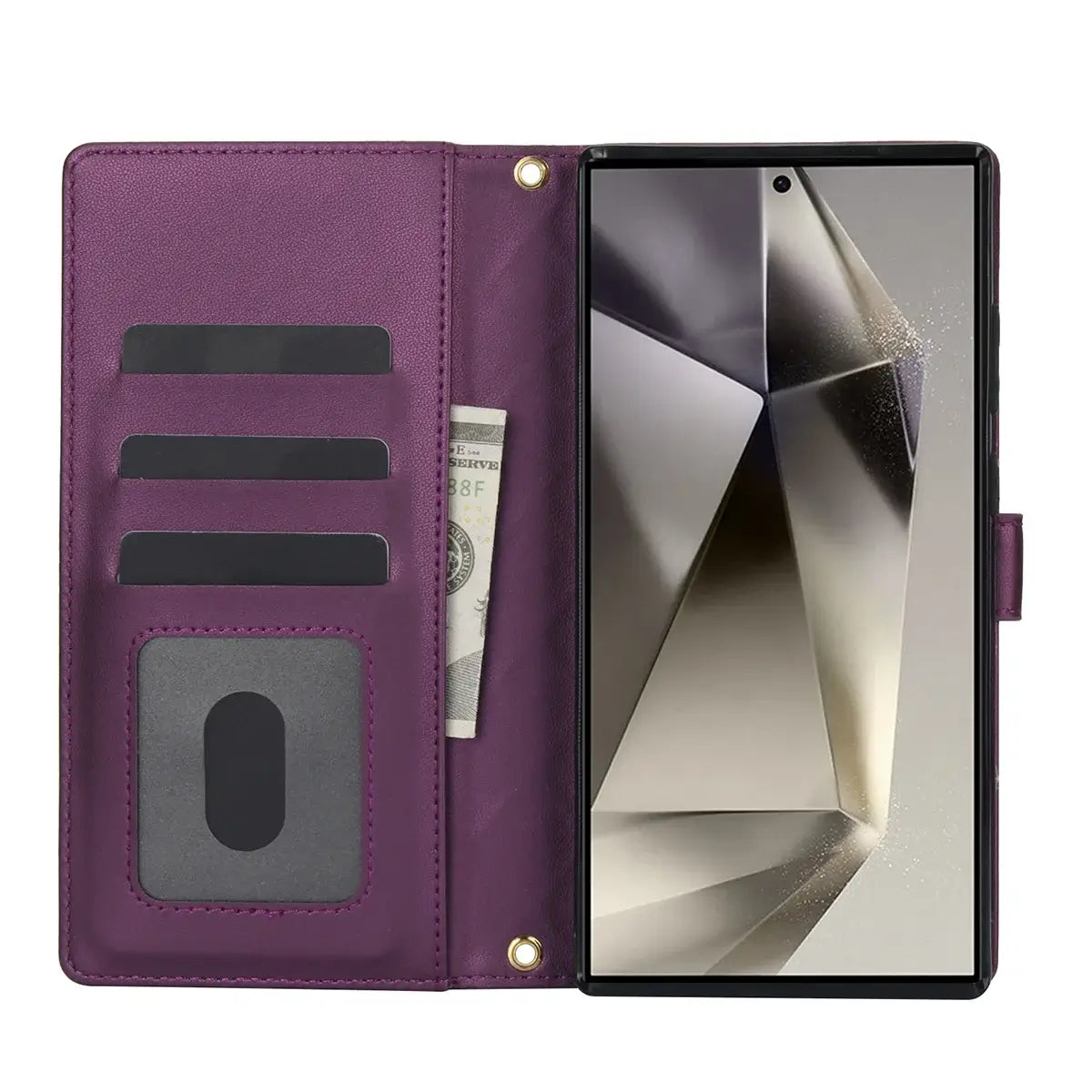 Buy Crossbody Wallet Case for Galaxy A Series, RFID Blocking Card Holder & Detachable Strap, Shockproof Leather Flip Cover, EFFIE at Caseles-Samsung Galaxy A73 5G, Black