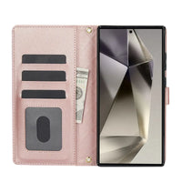 Buy Crossbody Wallet Case for Galaxy A Series, RFID Blocking Card Holder & Detachable Strap, Shockproof Leather Flip Cover, EFFIE at Caseles-Samsung Galaxy A73 5G, Black