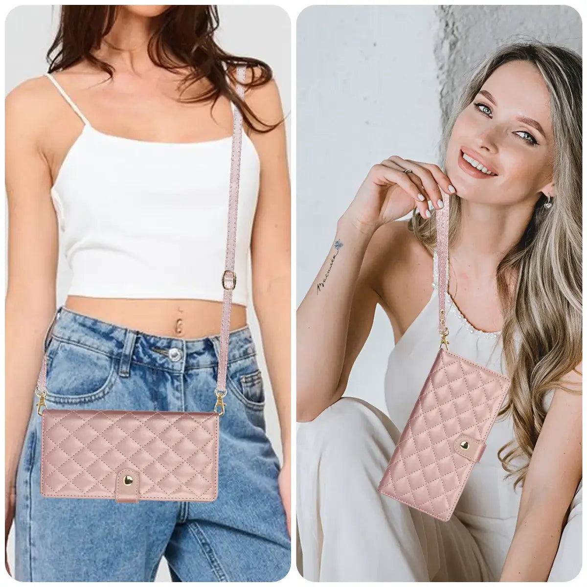 Buy Crossbody Wallet Case for Galaxy A Series, RFID Blocking Card Holder & Detachable Strap, Shockproof Leather Flip Cover, EFFIE at Caseles-Samsung Galaxy A73 5G, Black