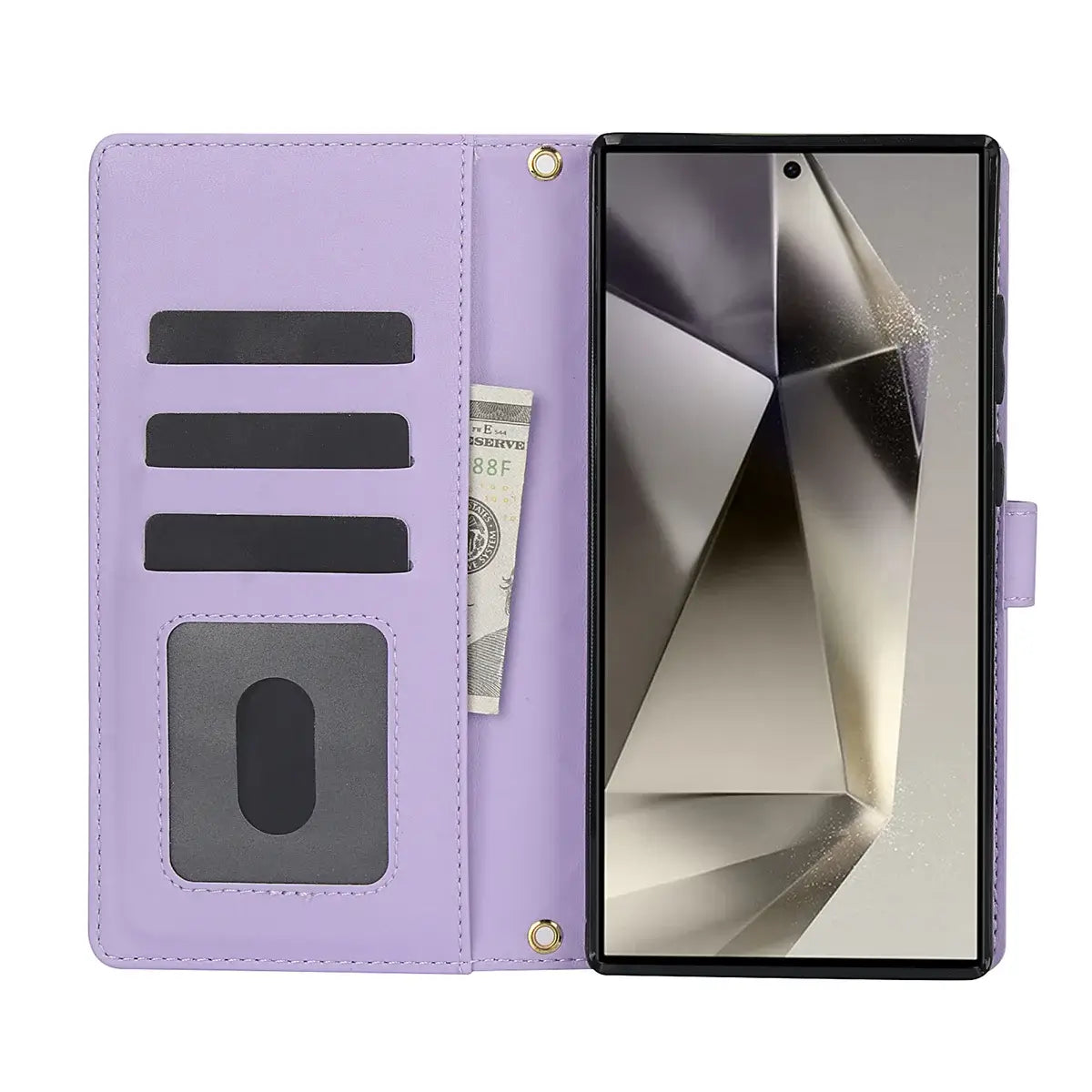 Buy Crossbody Wallet Case for Galaxy A Series, RFID Blocking Card Holder & Detachable Strap, Shockproof Leather Flip Cover, EFFIE at Caseles-Samsung Galaxy A73 5G, Black