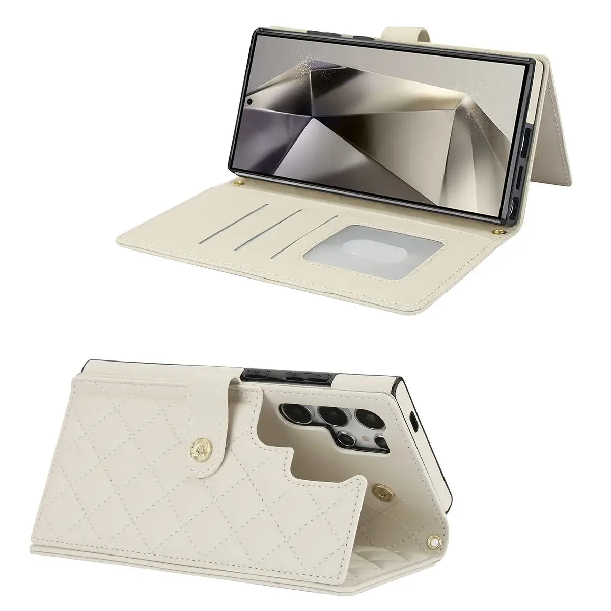 Buy Crossbody Wallet Case for Galaxy A Series, RFID Blocking Card Holder & Detachable Strap, Shockproof Leather Flip Cover, EFFIE at Caseles-Samsung Galaxy A73 5G, Black