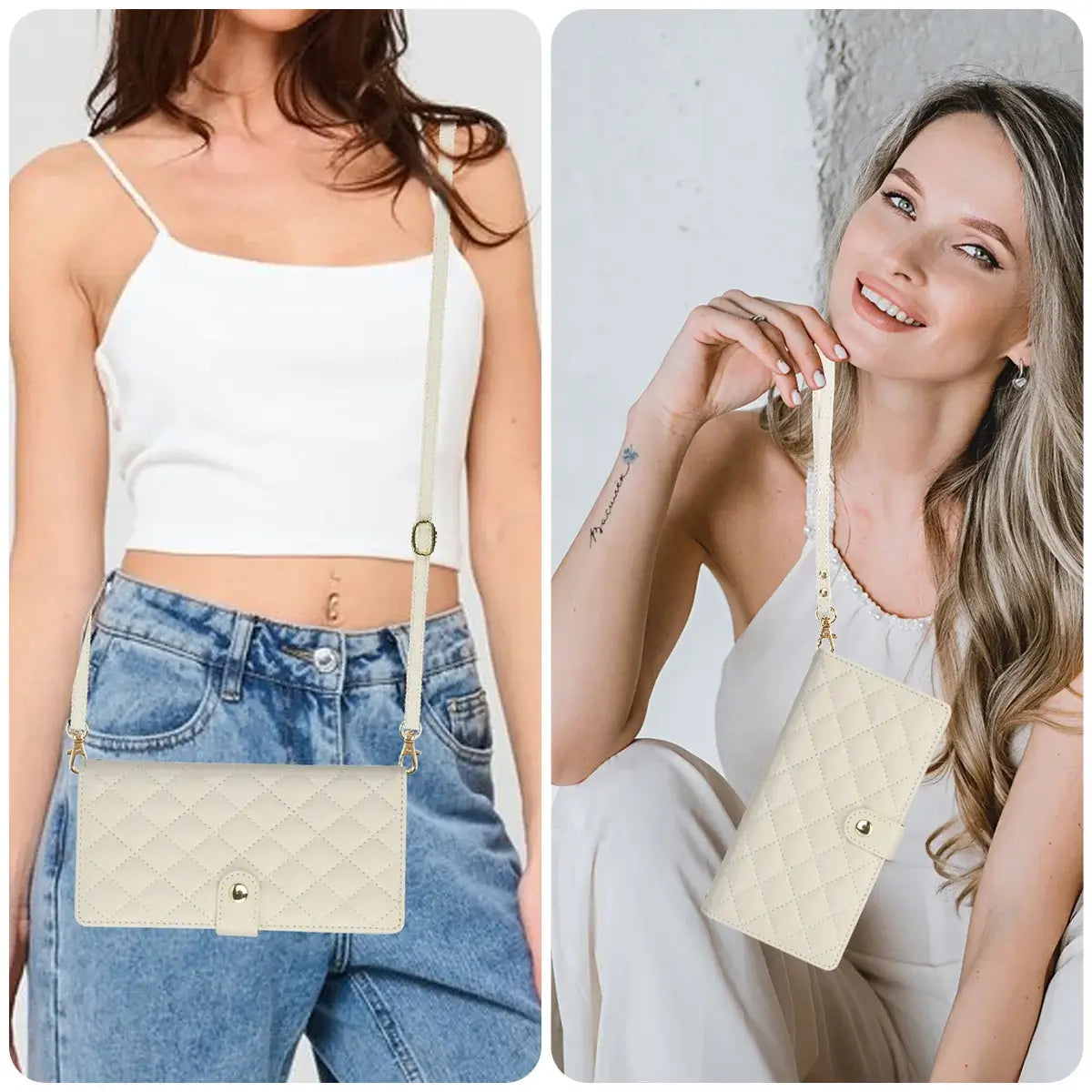 Buy Crossbody Wallet Case for Galaxy A Series, RFID Blocking Card Holder & Detachable Strap, Shockproof Leather Flip Cover, EFFIE at Caseles-Samsung Galaxy A73 5G, Black