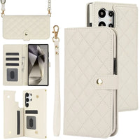 Buy Crossbody Wallet Case for Galaxy A Series, RFID Blocking Card Holder & Detachable Strap, Shockproof Leather Flip Cover, EFFIE at Caseles-Samsung Galaxy A73 5G, White