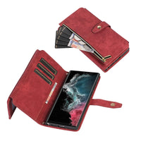 Buy Flip Crossbody Wallet Phone Case, With 9 Card Slots Zipper Pocket Retro Leather Hand Strap Kickstand Magnetic Closure Shockproof Cover,Ellie at Caseles-Samsung Galaxy S24 Ultra, Eliana-Black