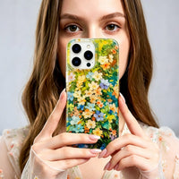 Buy Green Wildflower MagSafe Case for iPhone: 10ft Drop Protection & Iridescent Sparkle Shield - ENA at Caseles-iPhone 16 Pro Max, 