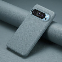 Buy Half-Covered Lychee Textured Leather Google Pixel Phone Case, Premium Grip, Sleek Protection, and Elegant Design, EVELYN at Caseles-Google Pixel 10 Pro XL, Black