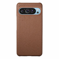 Buy Half-Covered Lychee Textured Leather Google Pixel Phone Case, Premium Grip, Sleek Protection, and Elegant Design, EVELYN at Caseles-Google Pixel 10 Pro XL, Black