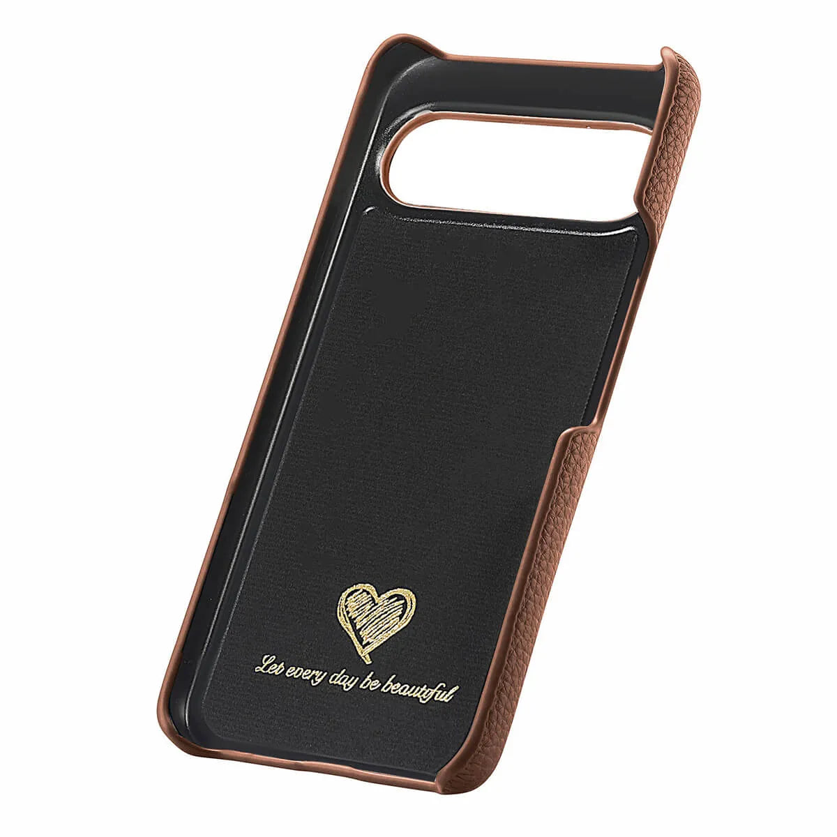 Buy Half-Covered Lychee Textured Leather Google Pixel Phone Case, Premium Grip, Sleek Protection, and Elegant Design, EVELYN at Caseles-Google Pixel 10 Pro XL, Black