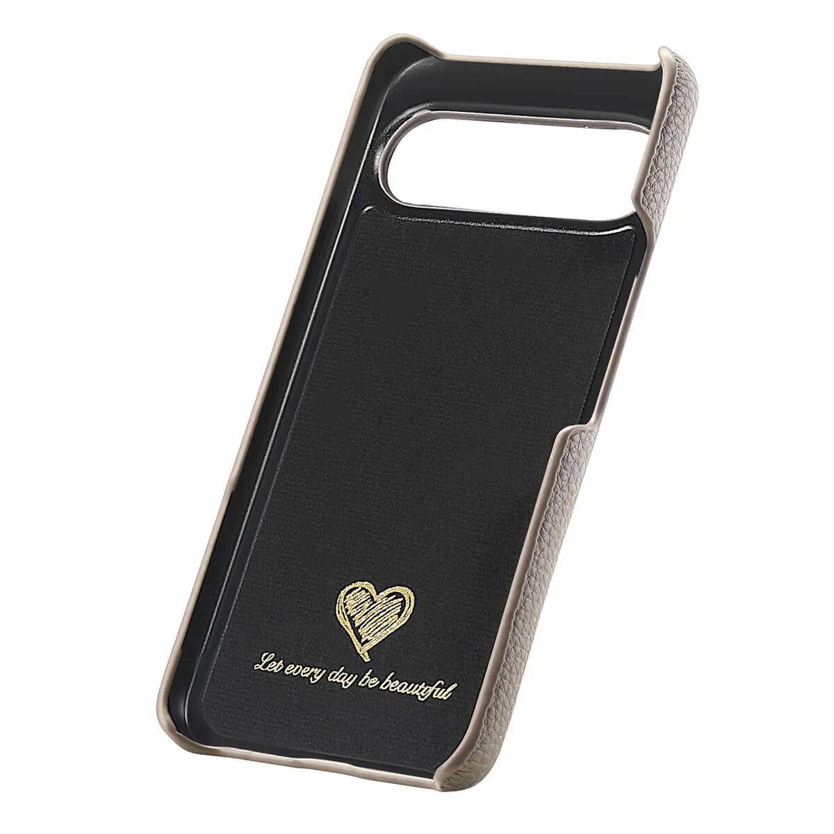 Buy Half-Covered Lychee Textured Leather Google Pixel Phone Case, Premium Grip, Sleek Protection, and Elegant Design, EVELYN at Caseles-Google Pixel 10 Pro XL, Black