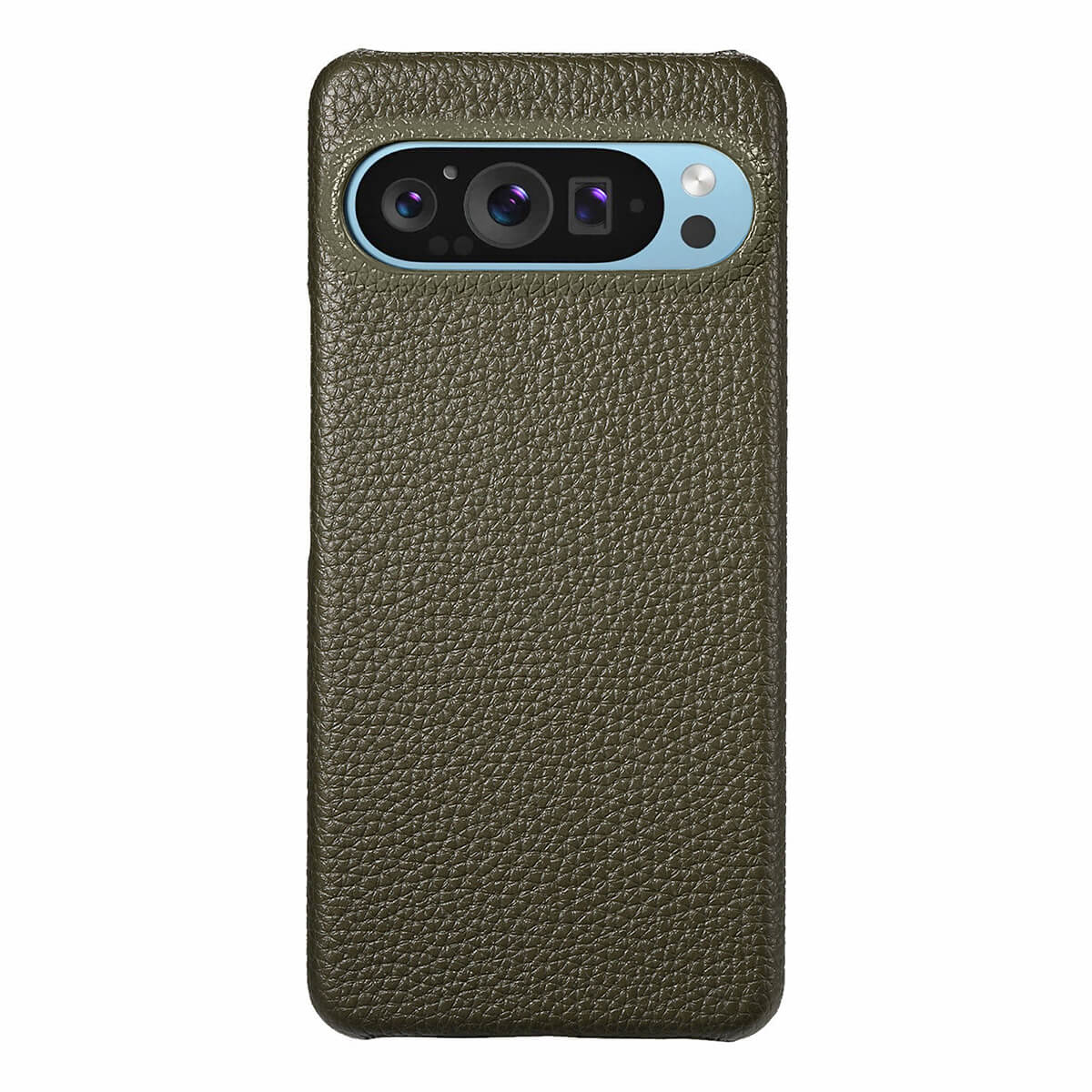Buy Half-Covered Lychee Textured Leather Google Pixel Phone Case, Premium Grip, Sleek Protection, and Elegant Design, EVELYN at Caseles-Google Pixel 10 Pro XL, Black