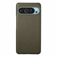 Buy Half-Covered Lychee Textured Leather Google Pixel Phone Case, Premium Grip, Sleek Protection, and Elegant Design, EVELYN at Caseles-Google Pixel 10 Pro XL, Black
