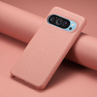Buy Half-Covered Lychee Textured Leather Google Pixel Phone Case, Premium Grip, Sleek Protection, and Elegant Design, EVELYN at Caseles-Google Pixel 10 Pro XL, Black