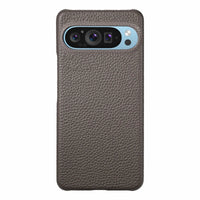 Buy Half-Covered Lychee Textured Leather Google Pixel Phone Case, Premium Grip, Sleek Protection, and Elegant Design, EVELYN at Caseles-Google Pixel 10 Pro XL, Black