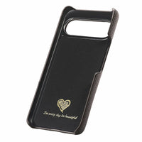 Buy Half-Covered Lychee Textured Leather Google Pixel Phone Case, Premium Grip, Sleek Protection, and Elegant Design, EVELYN at Caseles-Google Pixel 10 Pro XL, Black