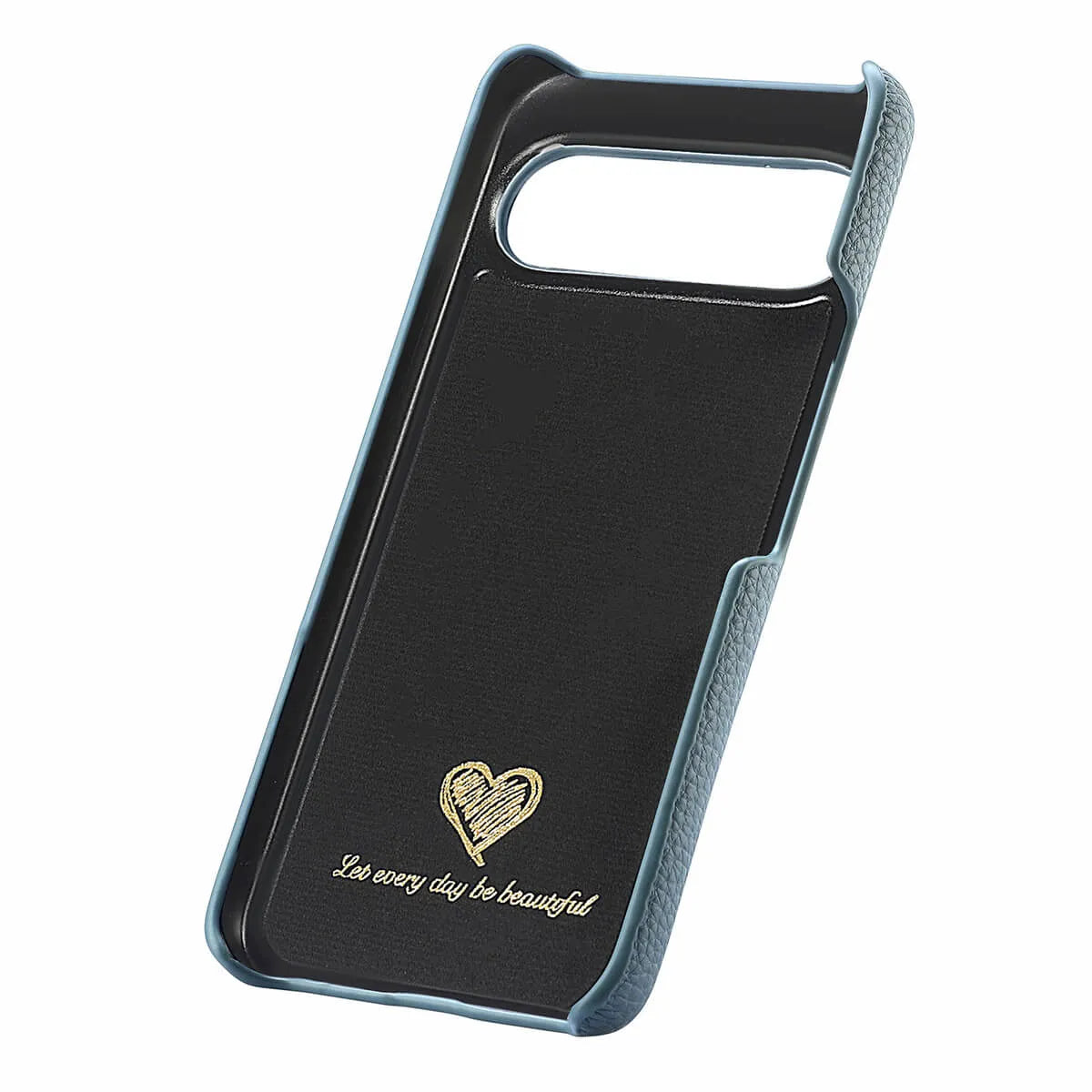 Buy Half-Covered Lychee Textured Leather Google Pixel Phone Case, Premium Grip, Sleek Protection, and Elegant Design, EVELYN at Caseles-Google Pixel 10 Pro XL, Black