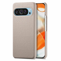 Buy Half-Covered Lychee Textured Leather Google Pixel Phone Case, Premium Grip, Sleek Protection, and Elegant Design, EVELYN at Caseles-Google Pixel 10 Pro XL, Khaki
