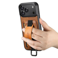 Buy Full Coverage Protection, Leather Phone case, Phone Stander, Card Holder Wallet Case ,Ezra at Caseles-iPhone 17 Pro Max, Ezra-Brown