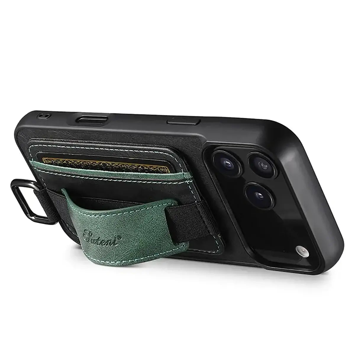 Buy Full Coverage Protection, Leather Phone case, Phone Stander, Card Holder Wallet Case ,Ezra at Caseles-iPhone 17 Pro Max, Ezra-Brown