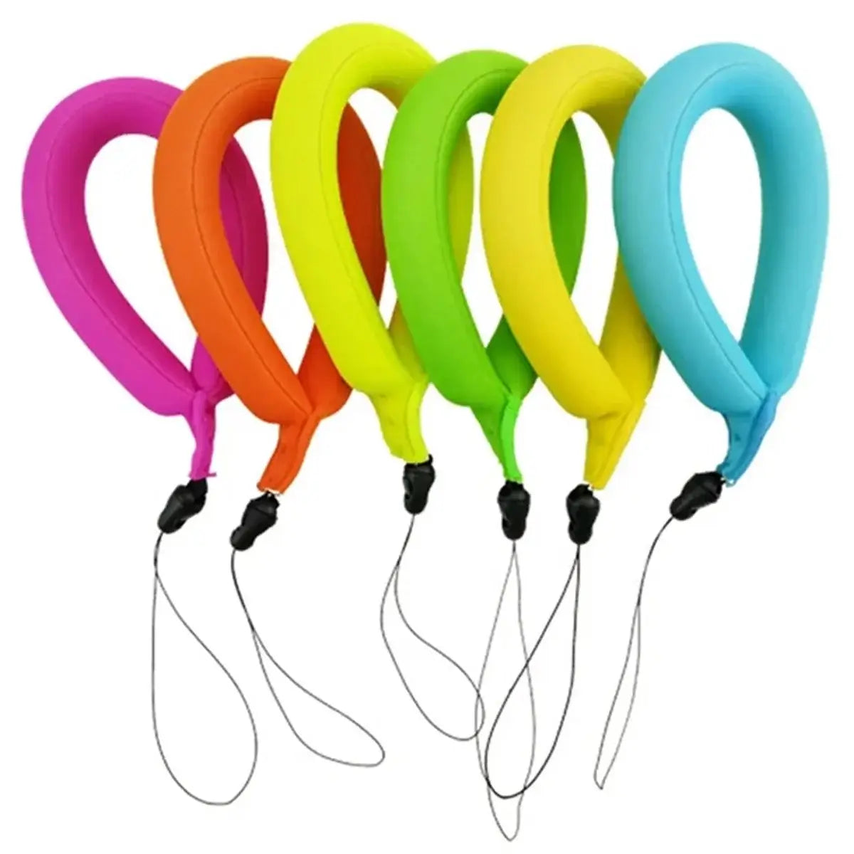 By Universal Floating Wrist Strap for Waterproof Action Cameras, High-Visibility Buoyant Camera Float for Swimming and Snorkeling, Durable Diving Fabric Wristband - FLOATING WRIST STRAP at Caseles-Blue, 