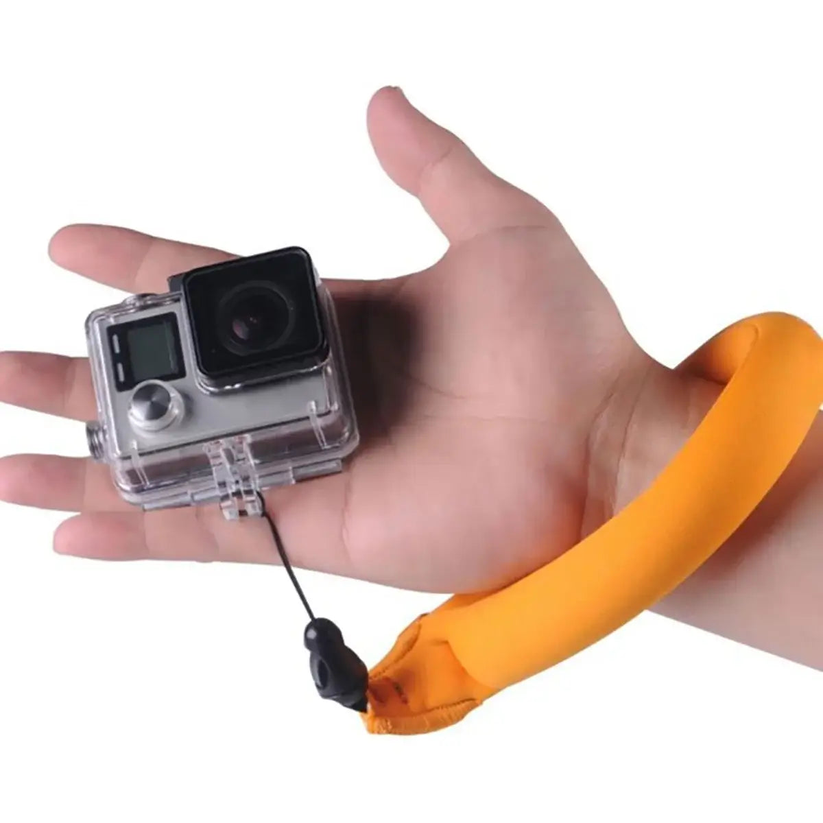 By Universal Floating Wrist Strap for Waterproof Action Cameras, High-Visibility Buoyant Camera Float for Swimming and Snorkeling, Durable Diving Fabric Wristband - FLOATING WRIST STRAP at Caseles-Blue, 