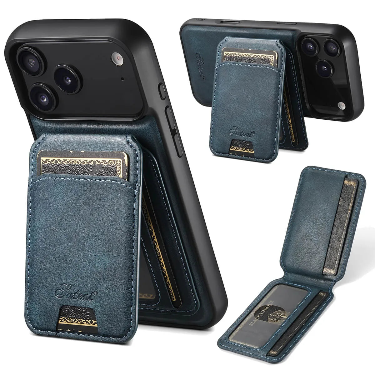 Buy Full Coverage Protection, Leather Phone case, Phone Stander, Card Holder Wallet Case,Francis at Caseles-iPhone 17 Pro Max, Francis-Blue