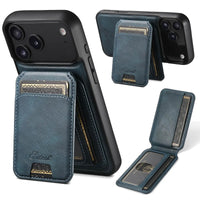 Buy Full Coverage Protection, Leather Phone case, Phone Stander, Card Holder Wallet Case,Francis at Caseles-iPhone 17 Pro Max, Francis-Blue