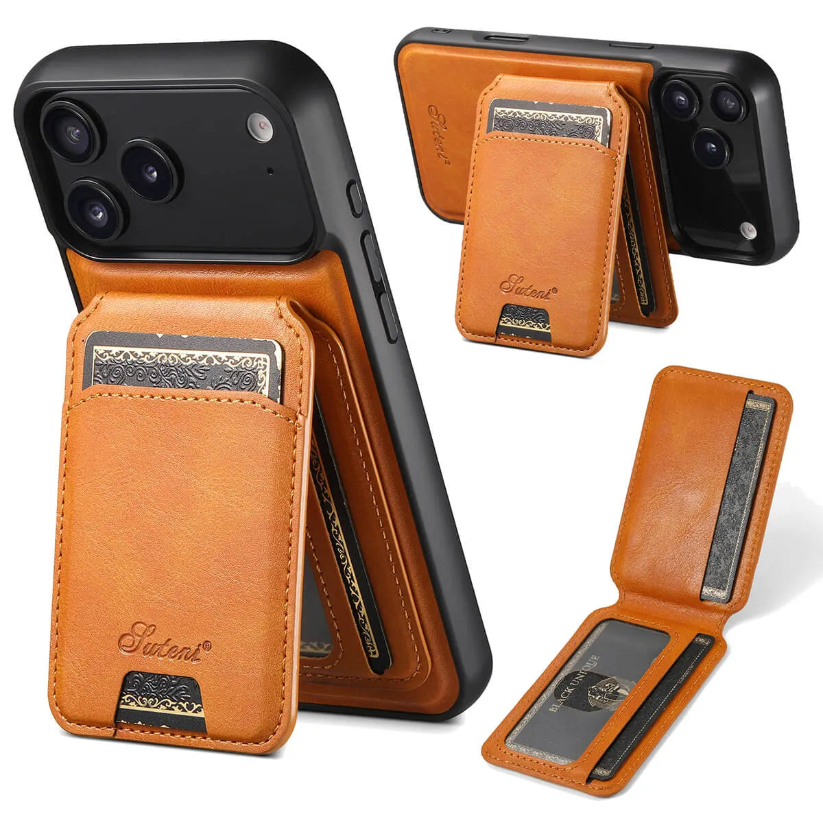 Buy Full Coverage Protection, Leather Phone case, Phone Stander, Card Holder Wallet Case,Francis at Caseles-iPhone 17 Pro Max, Francis-Brown