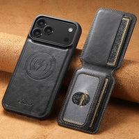 Buy Full Coverage Protection, Leather Phone case, Phone Stander, Card Holder Wallet Case,Francis at Caseles-iPhone 17 Pro Max, Francis-Coffee