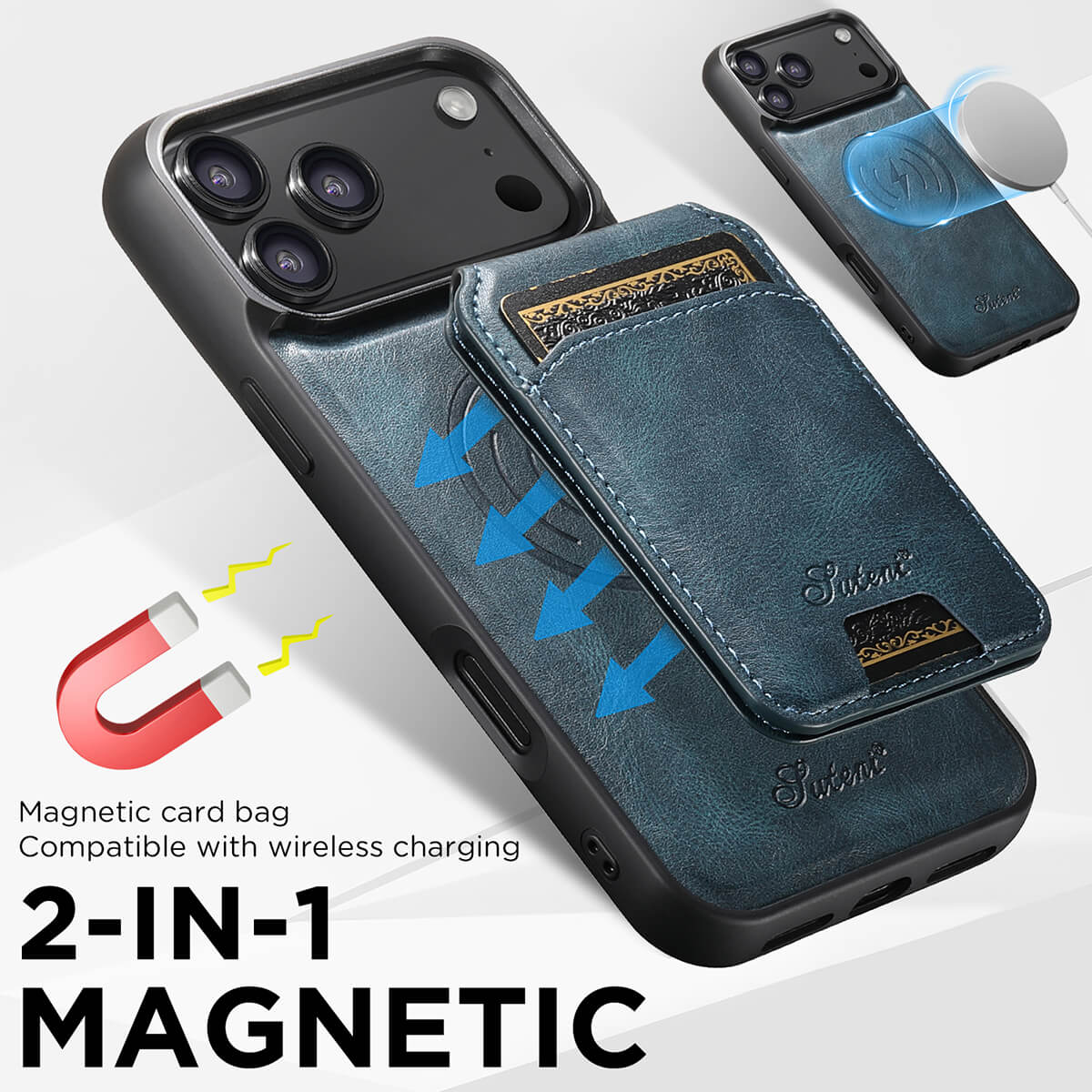 Buy Full Coverage Protection, Leather Phone case, Phone Stander, Card Holder Wallet Case,Francis at Caseles-iPhone 17 Pro Max, Francis-Coffee