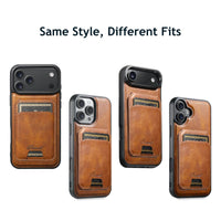 Buy Full Coverage Protection, Leather Phone case, Phone Stander, Card Holder Wallet Case,Francis at Caseles-iPhone 17 Pro Max, Francis-Coffee