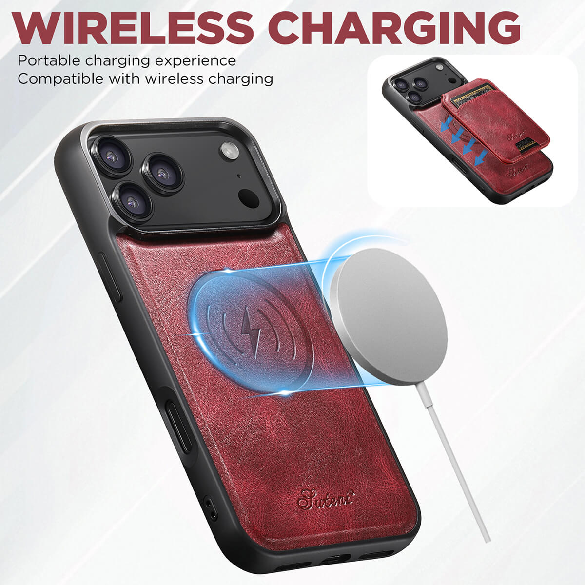Buy Full Coverage Protection, Leather Phone case, Phone Stander, Card Holder Wallet Case,Francis at Caseles-iPhone 17 Pro Max, Francis-Coffee