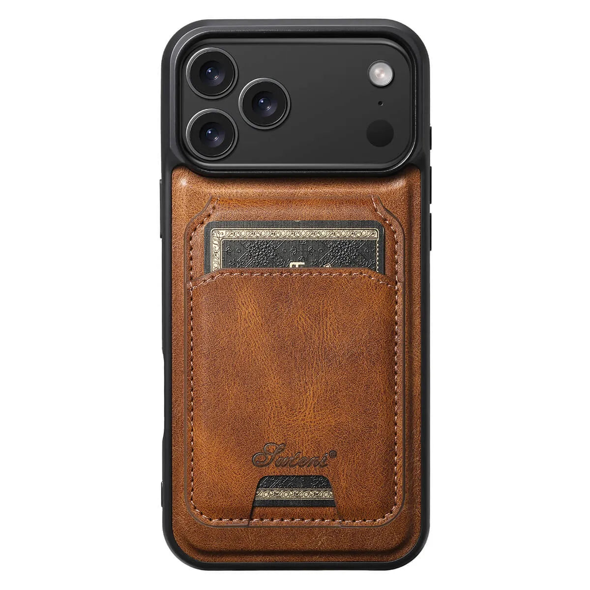 Buy Full Coverage Protection, Leather Phone case, Phone Stander, Card Holder Wallet Case,Francis at Caseles-iPhone 17 Pro Max, Francis-Coffee
