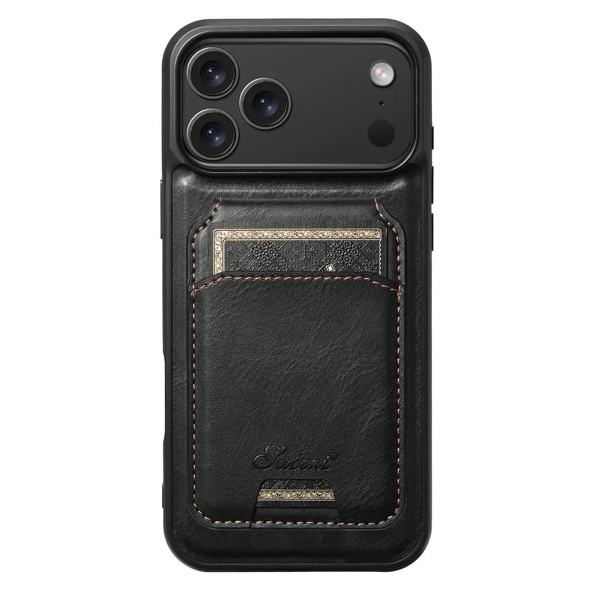 Buy Full Coverage Protection, Leather Phone case, Phone Stander, Card Holder Wallet Case,Francis at Caseles-iPhone 17 Pro Max, Francis-Coffee