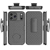 Buy 3-in-1 Modular Design – Combining a Magnetic Belt Clip, Shockproof Sliding Case, and a Woven Texture Kickstand for Total Access, Protection, and Hands-Free Viewingat - Gabriel at Caseles-iPhone 17 Pro Max, 