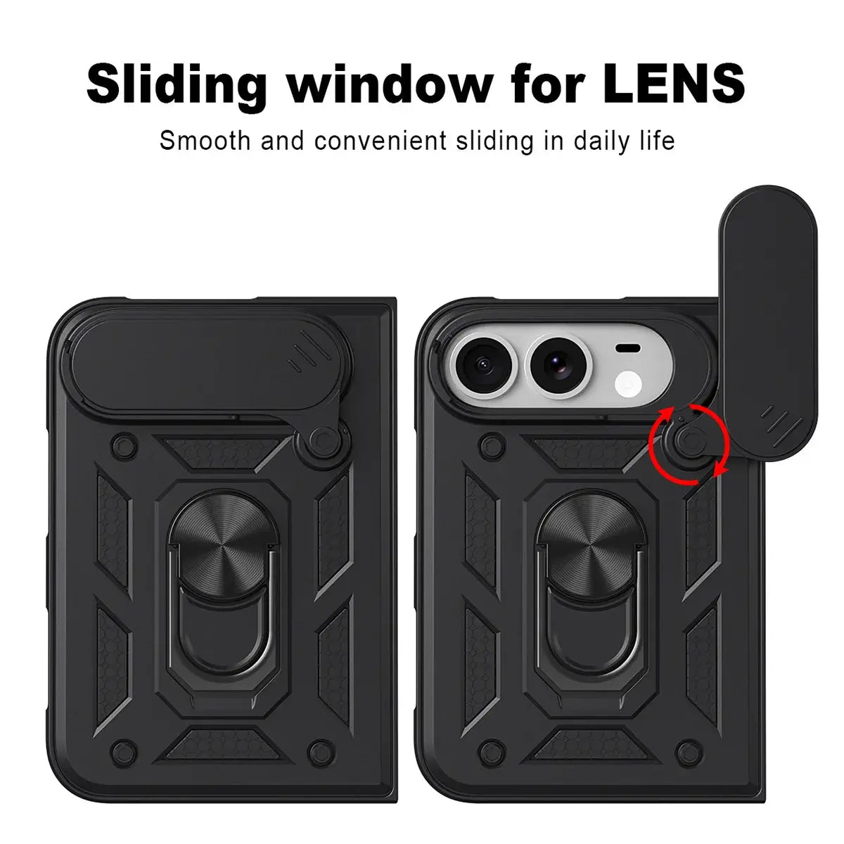Buy Metal iPhone Ultra Case, with Built in Screen Protector, FullBody Protective Shockproof Heavy Duty Rugged Defender Cover- glide at Caseles-iPhone Ultra, Black