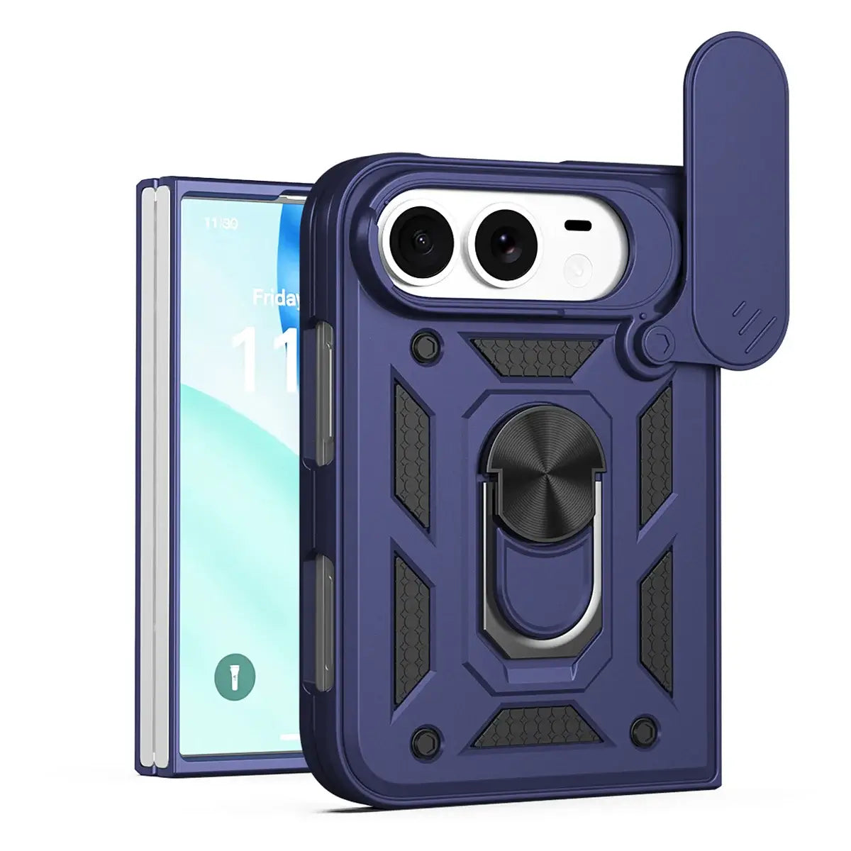 Buy Metal iPhone Ultra Case, with Built in Screen Protector, FullBody Protective Shockproof Heavy Duty Rugged Defender Cover- glide at Caseles-iPhone Ultra, Blue