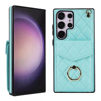 Buy Crossbody Wallet Phone Case, 360 Rotation Ring Holder, Card Slots & Detachable Wrist Strap, RFID Blocking, Kickstand, Shockproof Cover,HAILEY at Caseles-Samsung Galaxy S24 Ultra, Harley-Black