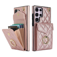 Buy Crossbody Wallet Phone Case, 360 Rotation Ring Holder, Card Slots & Detachable Wrist Strap, RFID Blocking, Kickstand, Shockproof Cover,HAILEY at Caseles-Samsung Galaxy S24 Ultra, Harley-Black