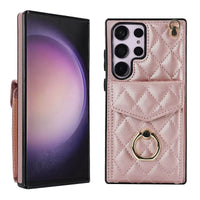 Buy Crossbody Wallet Phone Case, 360 Rotation Ring Holder, Card Slots & Detachable Wrist Strap, RFID Blocking, Kickstand, Shockproof Cover,HAILEY at Caseles-Samsung Galaxy S24 Ultra, Harley-Black