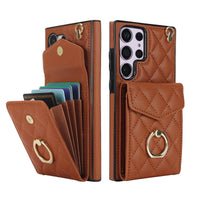 Buy Crossbody Wallet Phone Case, 360 Rotation Ring Holder, Card Slots & Detachable Wrist Strap, RFID Blocking, Kickstand, Shockproof Cover,HAILEY at Caseles-Samsung Galaxy S24 Ultra, Harley-Black