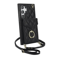Buy Crossbody Wallet Phone Case, 360 Rotation Ring Holder, Card Slots & Detachable Wrist Strap, RFID Blocking, Kickstand, Shockproof Cover,HAILEY at Caseles-Samsung Galaxy S24 Ultra, Harley-Black