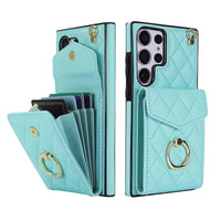 Buy Crossbody Wallet Phone Case, 360 Rotation Ring Holder, Card Slots & Detachable Wrist Strap, RFID Blocking, Kickstand, Shockproof Cover,HAILEY at Caseles-Samsung Galaxy S24 Ultra, Harley-Black