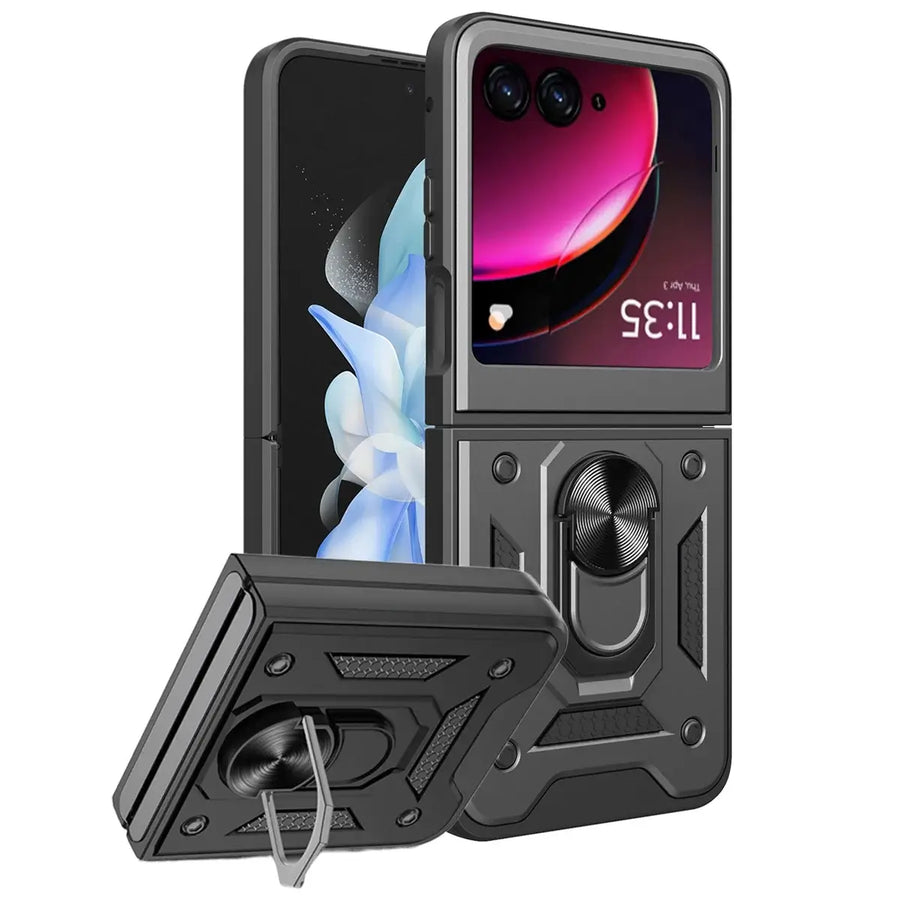 Buy Metal Phone Case, with Built in Screen Protector, FullBody Protective Shockproof Heavy Duty Rugged Defender Cover,Callum at Caseles-Motorola Razr 60 Ultra, Callum-Black