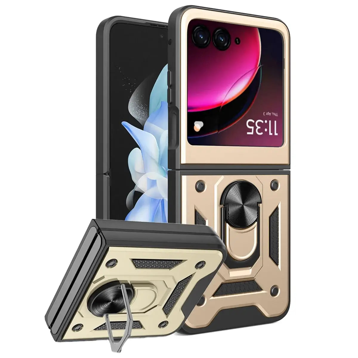 Buy Metal Phone Case, with Built in Screen Protector, FullBody Protective Shockproof Heavy Duty Rugged Defender Cover,Callum at Caseles-Motorola Moto G Stylus (2025), Callum-Black