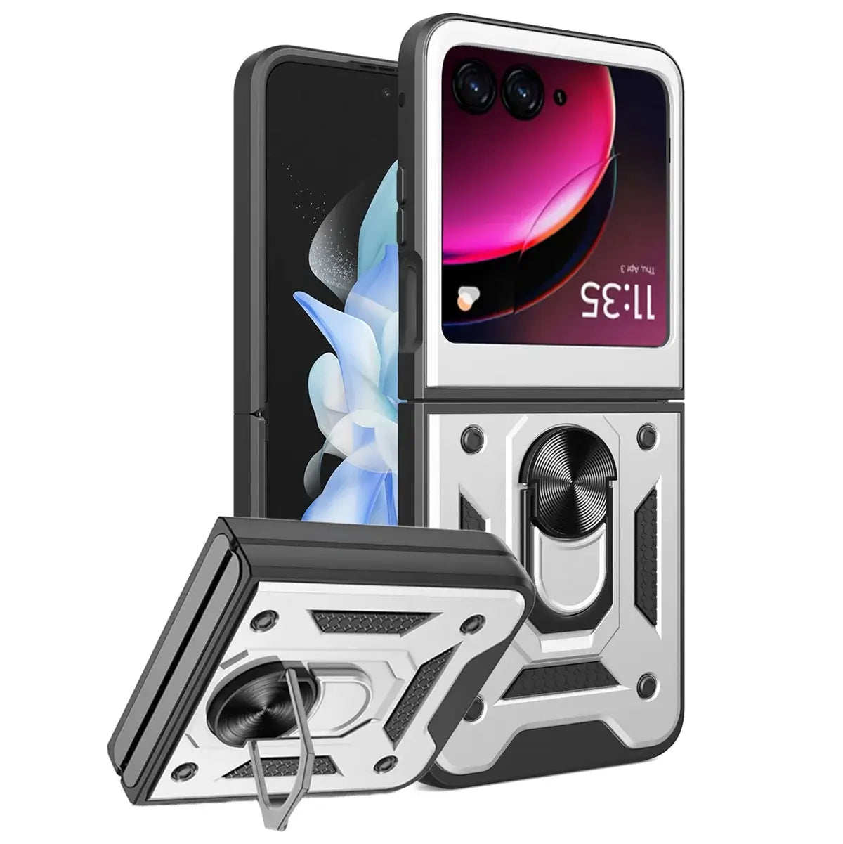 Buy Metal Phone Case, with Built in Screen Protector, FullBody Protective Shockproof Heavy Duty Rugged Defender Cover,Callum at Caseles-Motorola Moto G Stylus (2025), Callum-Black