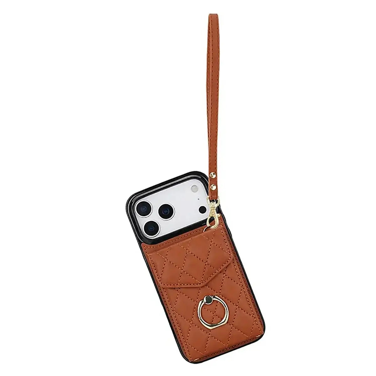 Buy Crossbody Wallet Phone Case, 360 Rotation Ring Holder, Card Slots & Detachable Wrist Strap, RFID Blocking, Kickstand, Shockproof Cover,Harley at Caseles-iPhone 17 Pro Max, Harley-Black