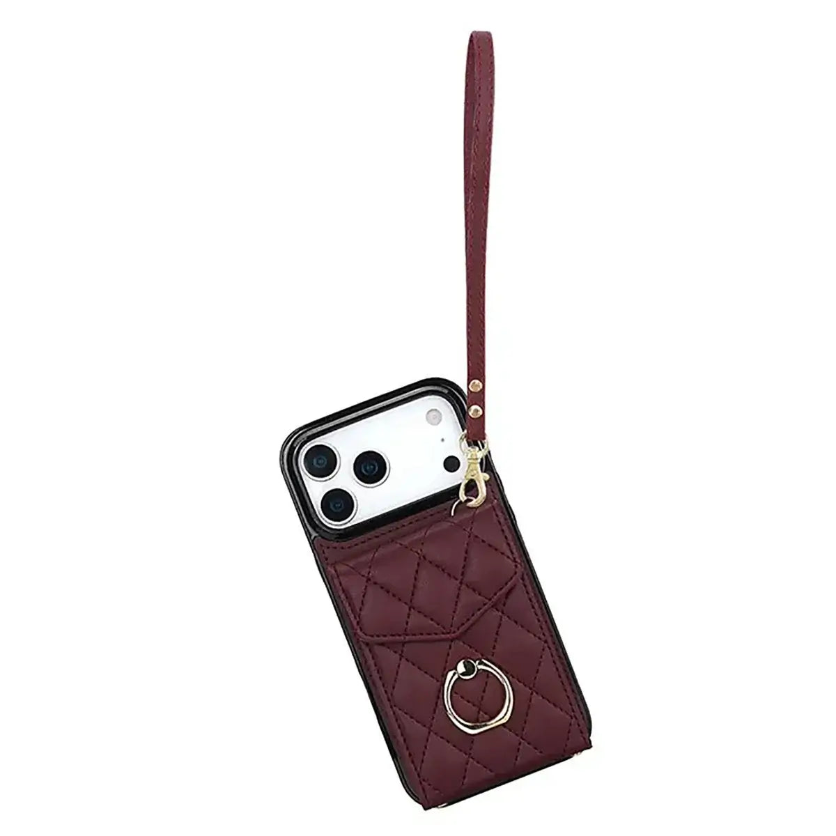 Buy Crossbody Wallet Phone Case, 360 Rotation Ring Holder, Card Slots & Detachable Wrist Strap, RFID Blocking, Kickstand, Shockproof Cover,Harley at Caseles-iPhone 17 Pro Max, Harley-Black