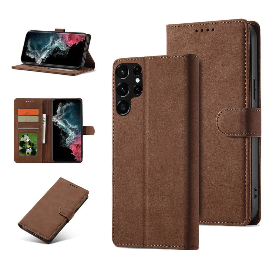 Buy Classic Full Body Metal Armor Phone Case, with Screen Protector, Heavy Duty Defender Shockproof Case, Hassan at Caseles-Samsung Galaxy S25 Ultra, Hudson-Coffee