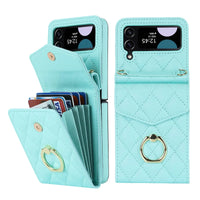Buy Crossbody Wallet Phone Case, 360 Rotation Ring Holder, Card Slots & Detachable Wrist Strap, RFID Blocking, Kickstand, Shockproof Cover,HATTIE at Caseles-Samsung Galaxy Z Fold 6, Black